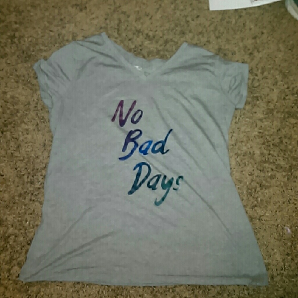 No bad days work out grey shirt